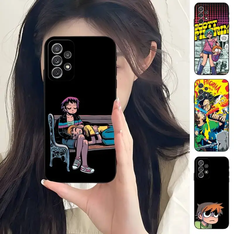 Мультяшный чехол Скотт Пилигрим против телефона для Samsung A53 A52 A51 A50 A21 A22 A30 A31 A32 A40 A42 A80 A71 A73, чехол