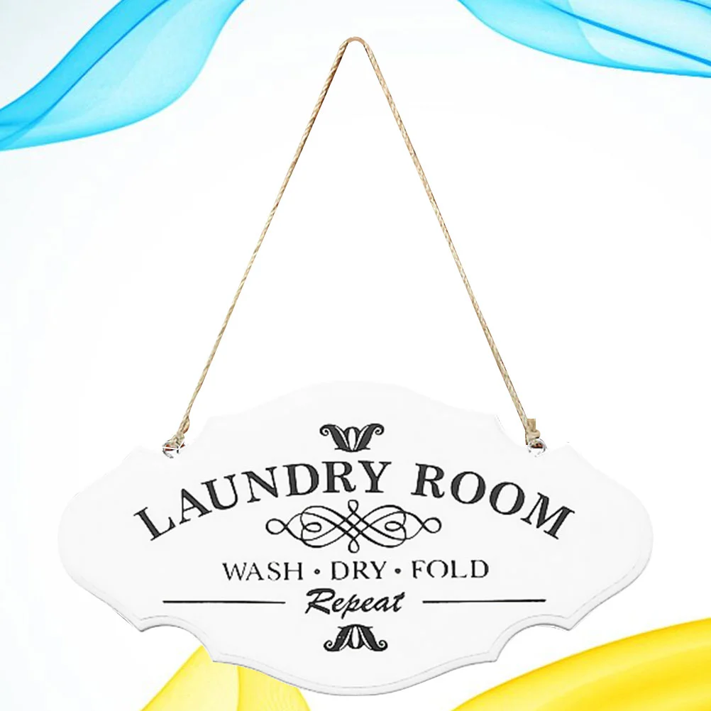 

Laundry Room Plaques Signs Wall Door Hangtag Vintage Wooden Farmhouse Sign