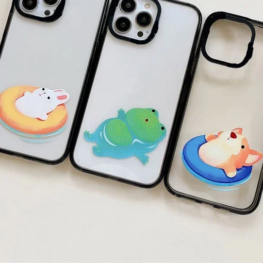 

Cute Cartoon Animals Acrylic Transparent Phone Case Cover for IPhone 14 13 12 11 15 Pro Max Case for IPhone 15 Pro Max