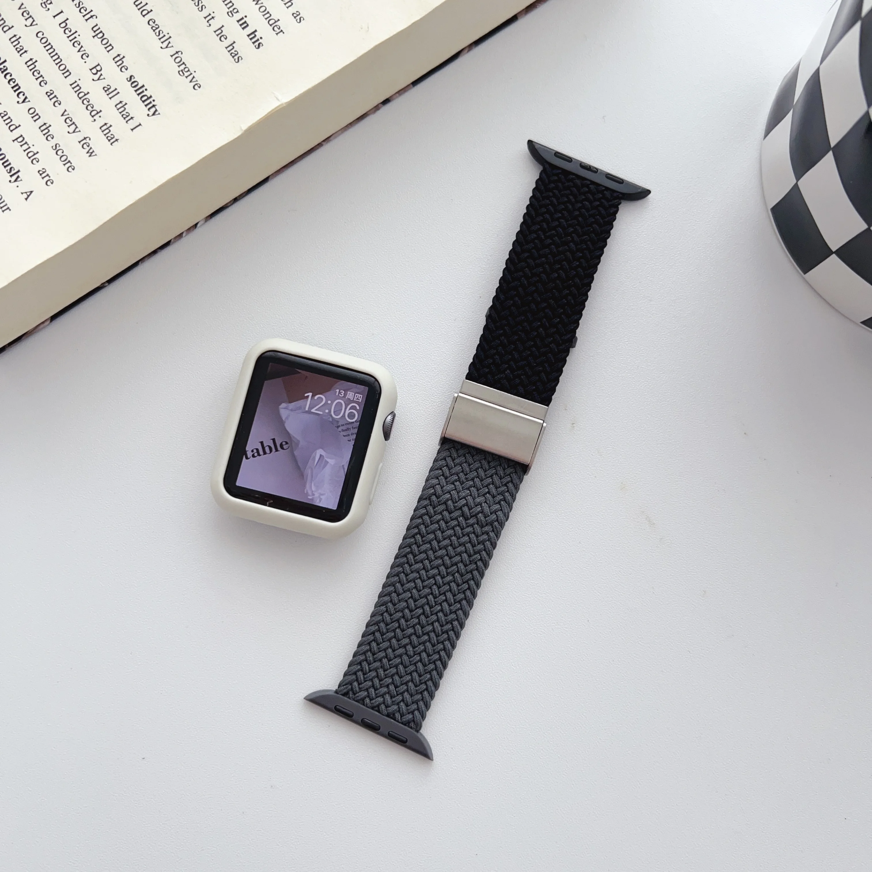 Elastic Nylon Strap For Apple watch band 8 7 41mm 45mm Braided Solo Loop correa bracelet For iWatch series SE 6 5 4 44 40mm 38mm