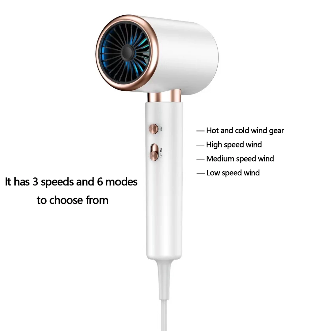 Простой современный стиль фен для женщин 2000 Вт высокоскоростная турбина