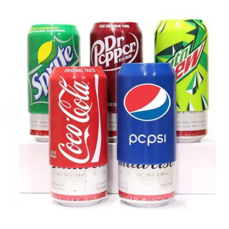 

330ml Silicone Cup Case Sprite Silicone Case Beer Can Silicone Cup Case Glossy Creative Coke Case Silicone Coke Can Cover