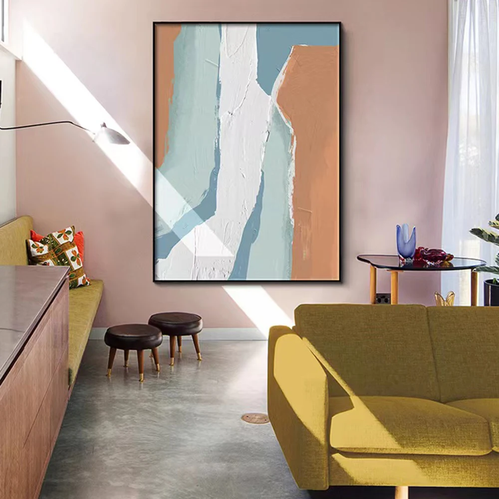 

HUACAN Новое поступление домашний настенный холст ручная работа абстрактная картина маслом Ручная роспись на холсте Современное украшение дл...