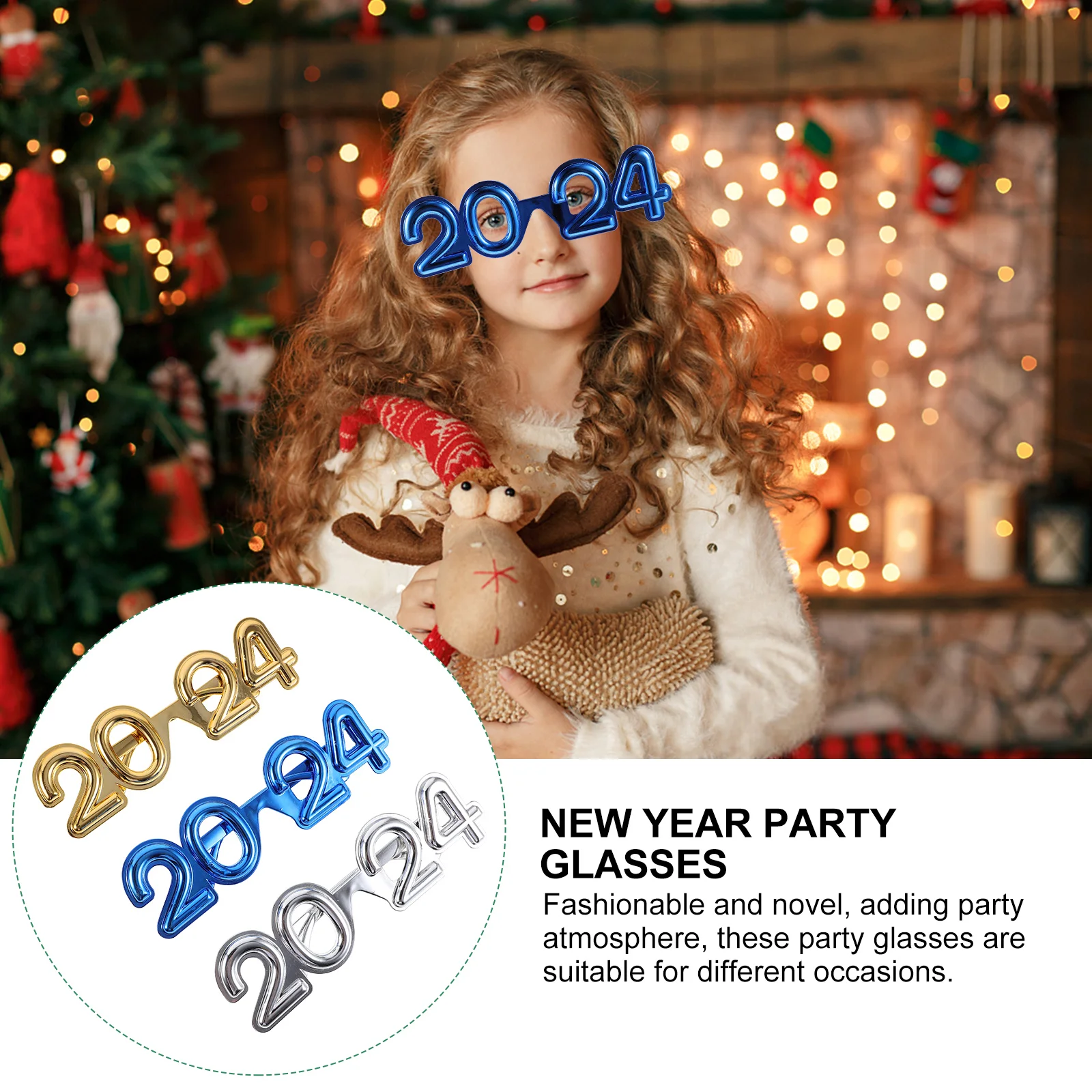 3 шт. 2024 цифровые очки принадлежности для глаз подарок забавный танцевальный