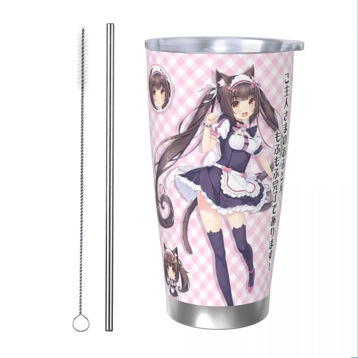 Аниме Nekoparas Kawaii милая автомобильная кружка из нержавеющей стали на 20 унций