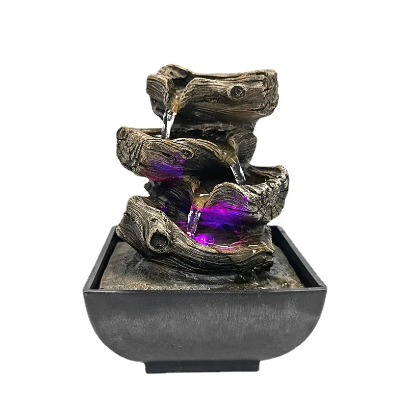 

Flowing Decorations Desktop Fountain Resin Crafts Home Creative Room Decoration