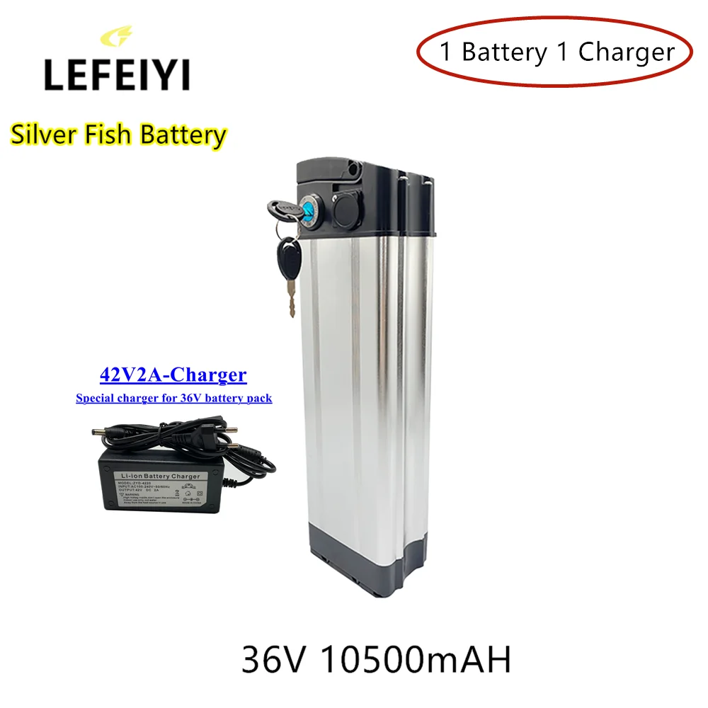 

Brand New 36V 18650 Battery Pack 10.5AH for Silver Fish Ebike Battery 36V 20A BMS 250W 350W 500W 750W