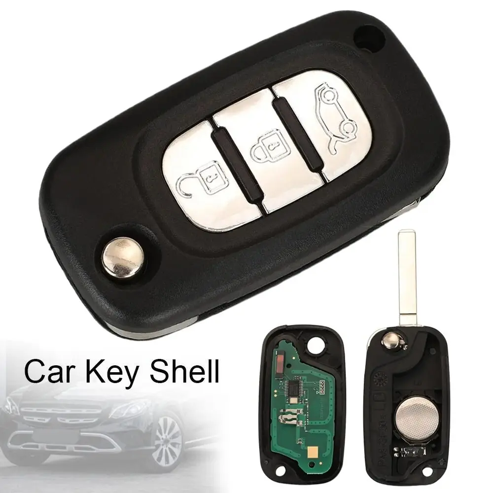 

Пульт дистанционного управления 433 МГц FSK, модель, 3 кнопки, Автомобильный ключ для PCF7941, складной ключ для Mercedes-Benz