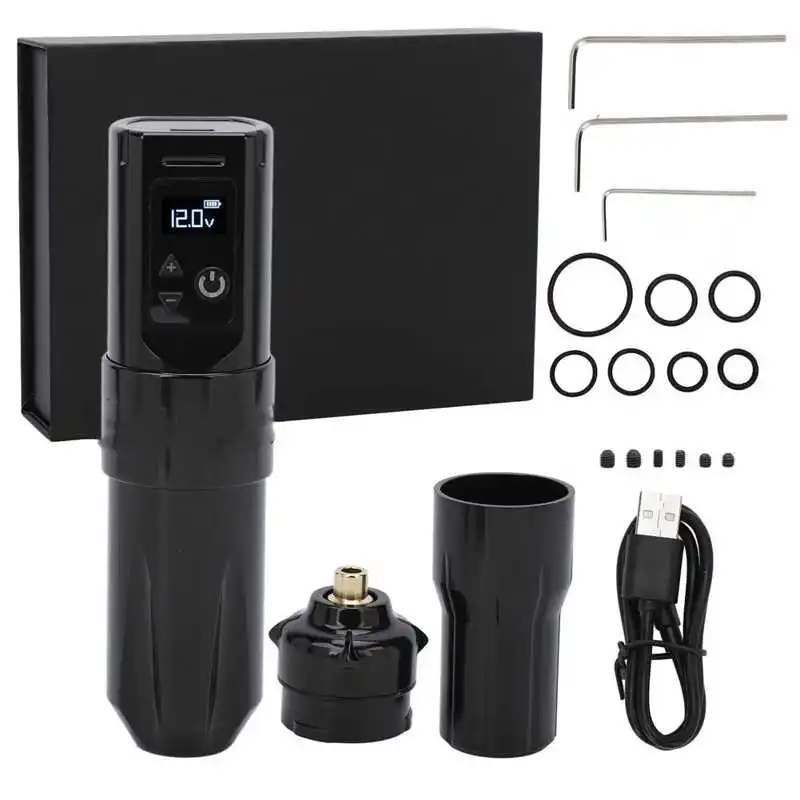 

Professional Tattoo Machine Kits Wireless Tattoo Pen Set Interface Liner Shader Permanent Makeup Tattoo Supplies