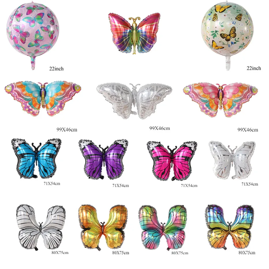 

Шары воздушные разноцветные в виде бабочек, 50 шт.