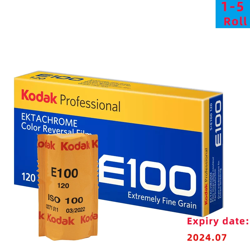 

1/2/3/5 Rolls Original Kodak Ektachrome E100 Color Transparency Film 120 Professional photography（ Expiry Date 2024.07）