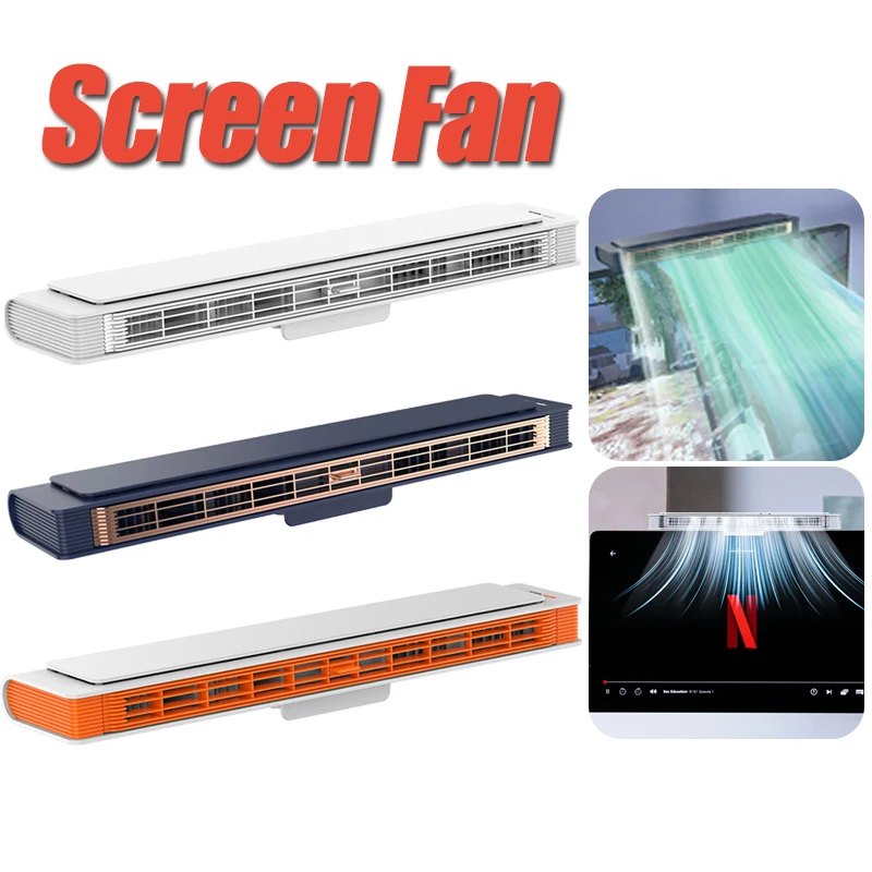 

4000mAh Computer Screen Fan Rechargeable Electric Fan Adjustable Bladeless Misting Air Cooler Fan Quiet Cool Mist Humidifier Fan