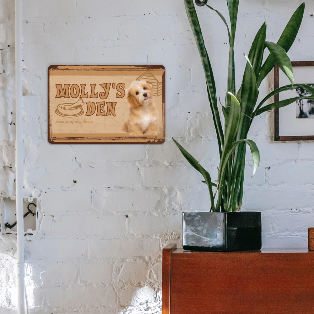 Декоративная металлическая жестяная вывеска Putuo Decor на заказ остерегайтесь