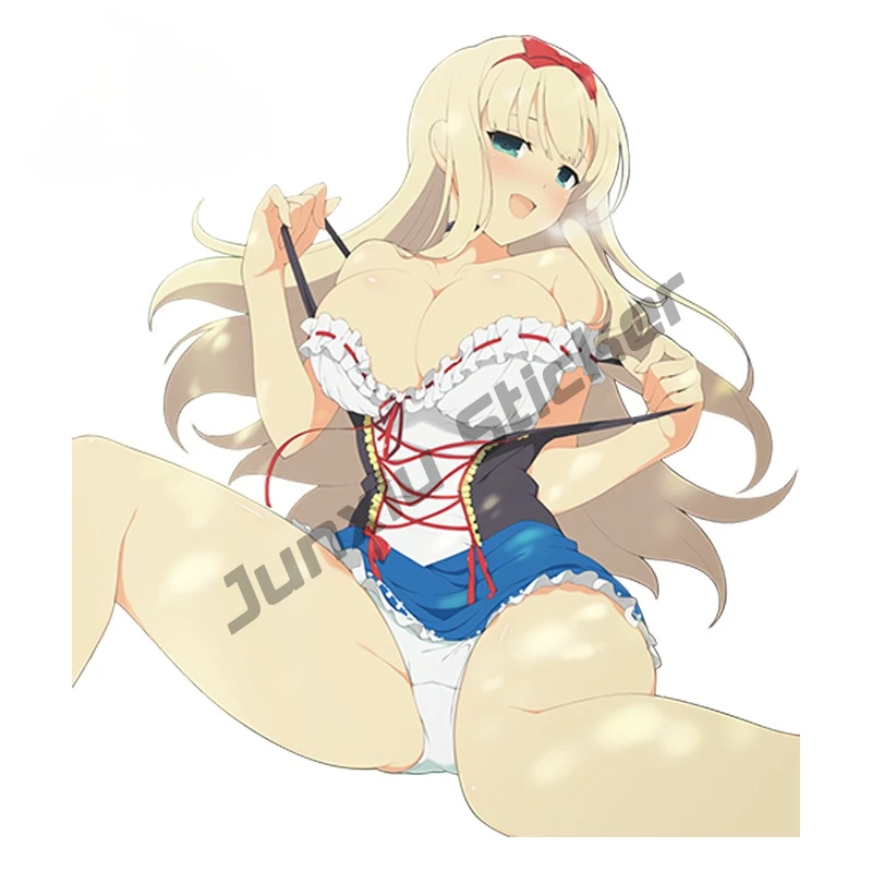 

Sexy Policewoman Cartoon Senran Kagura Yumi Render Window Wiper Car Sticker and Decals JDM Waterproof Decoration PVC13x9cm