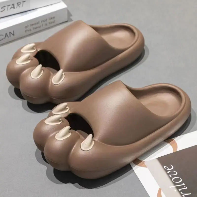 

Мужские Летние Повседневные тапочки для влюбленных с мягкой нескользящей подошвой Baotou с вырезами дышащие Мультяшные домашние тапочки