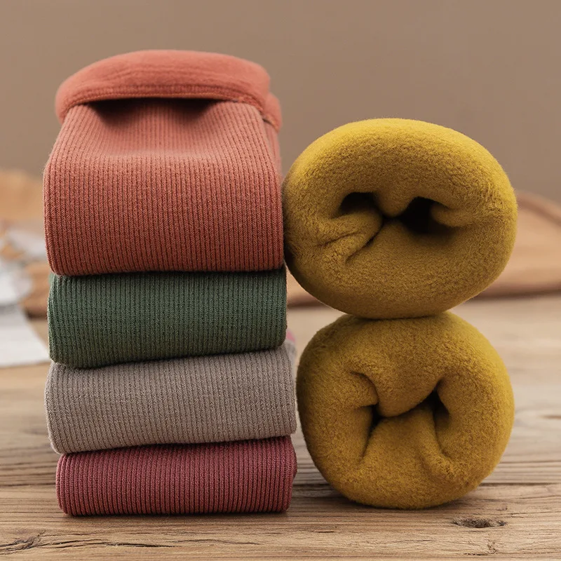 

1 пара, женские теплые зимние носки, бархатные однотонные носки до щиколотки