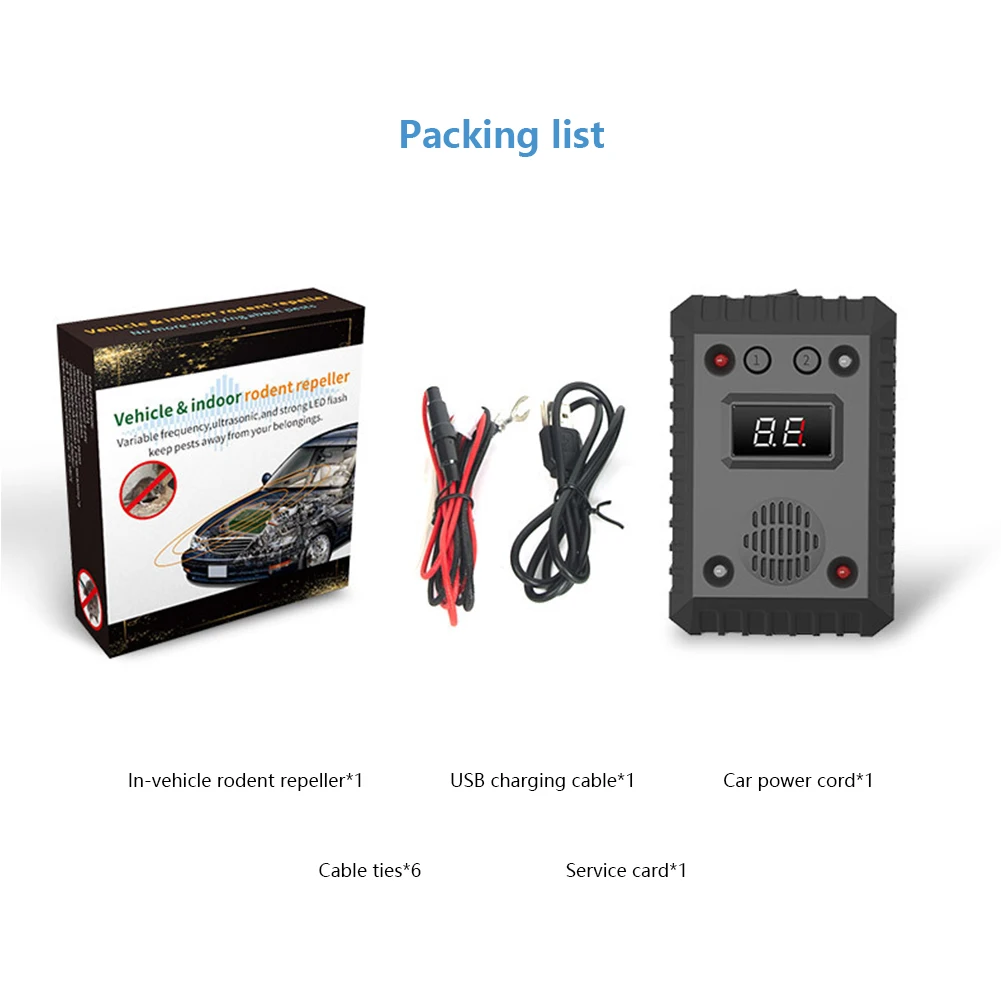 Ультразвуковой отпугиватель вредителей от VKTECH 8-канальное стробоскопическое