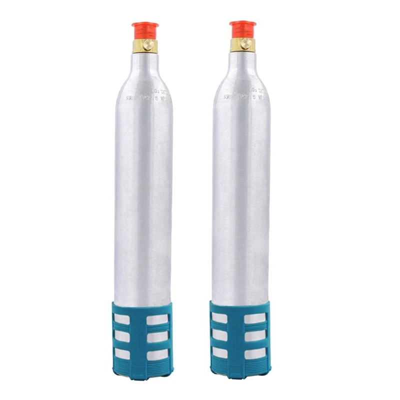 2X 0.6L Blue Soda Maker Refillable Soda Bottle Spare Reusable CO2 Cylinder Accessory For Soda Machines