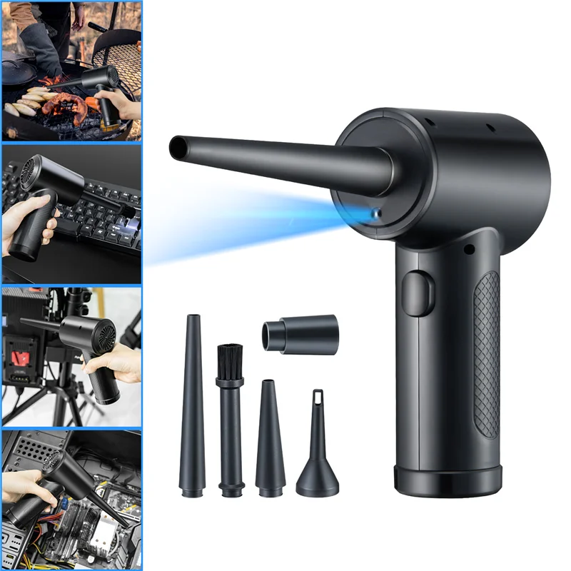 

Cordless Air Duster, Computer Keyboard Cleaner, Portable BBQ Blower Practical Electric Air Duster Machine for Daily Cleaning