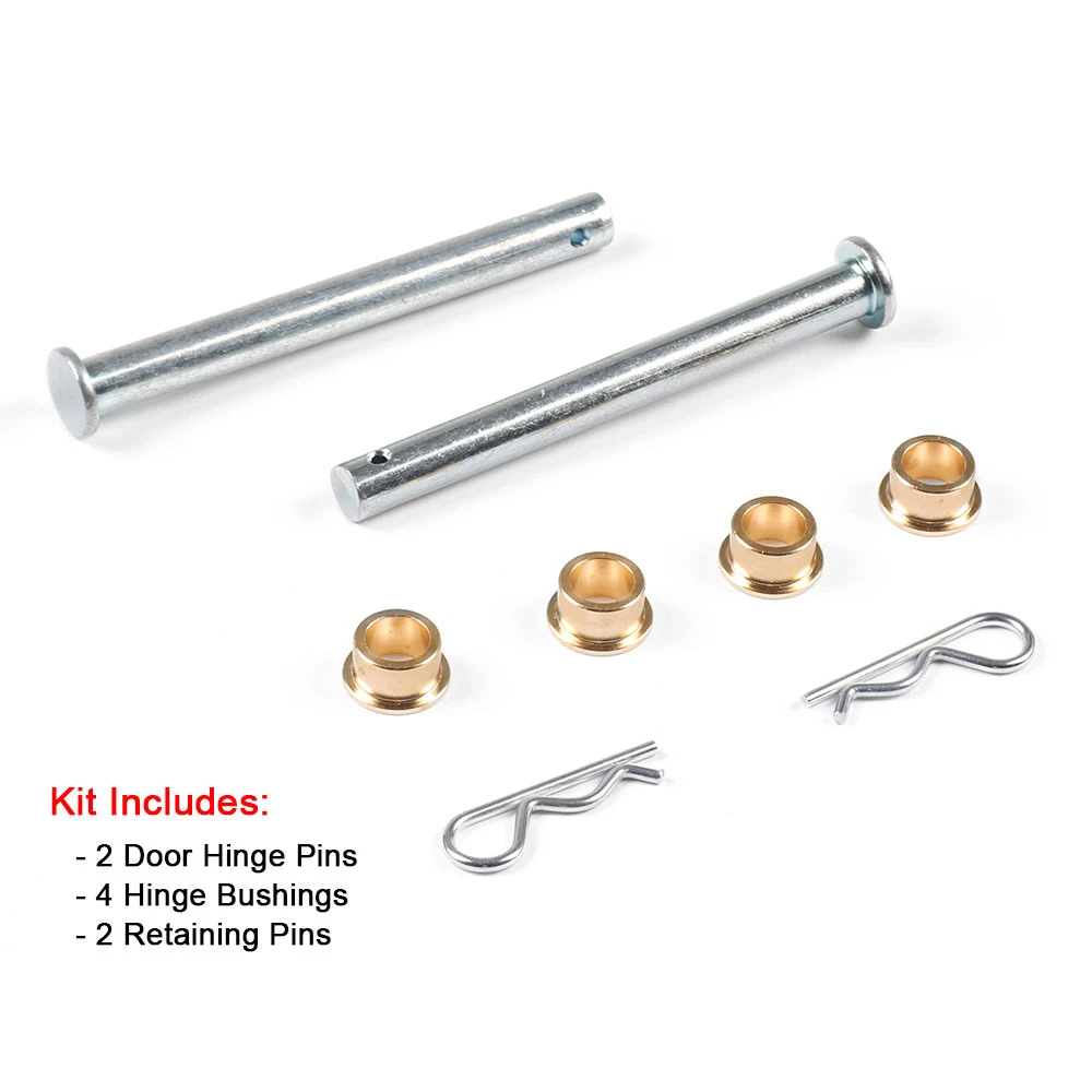 1979-1993 For Mustang Door Hinge Pin Pins Kit W Bushings Replace Hardware 8Pcs