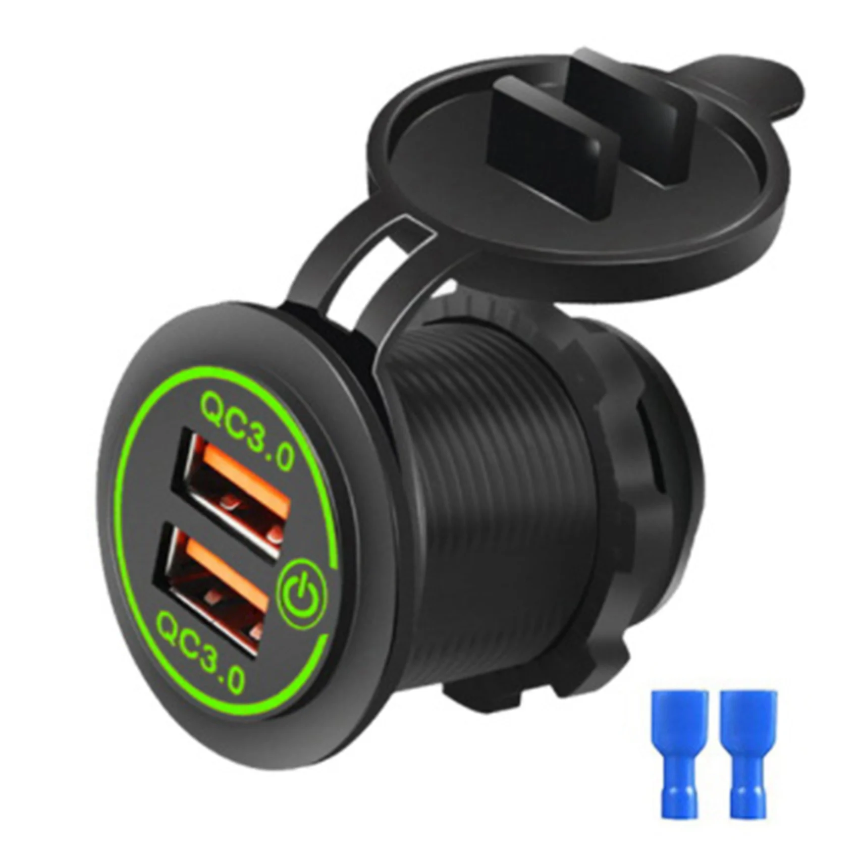 

Автомобильное зарядное устройство с двумя USB-портами, 12-24 В