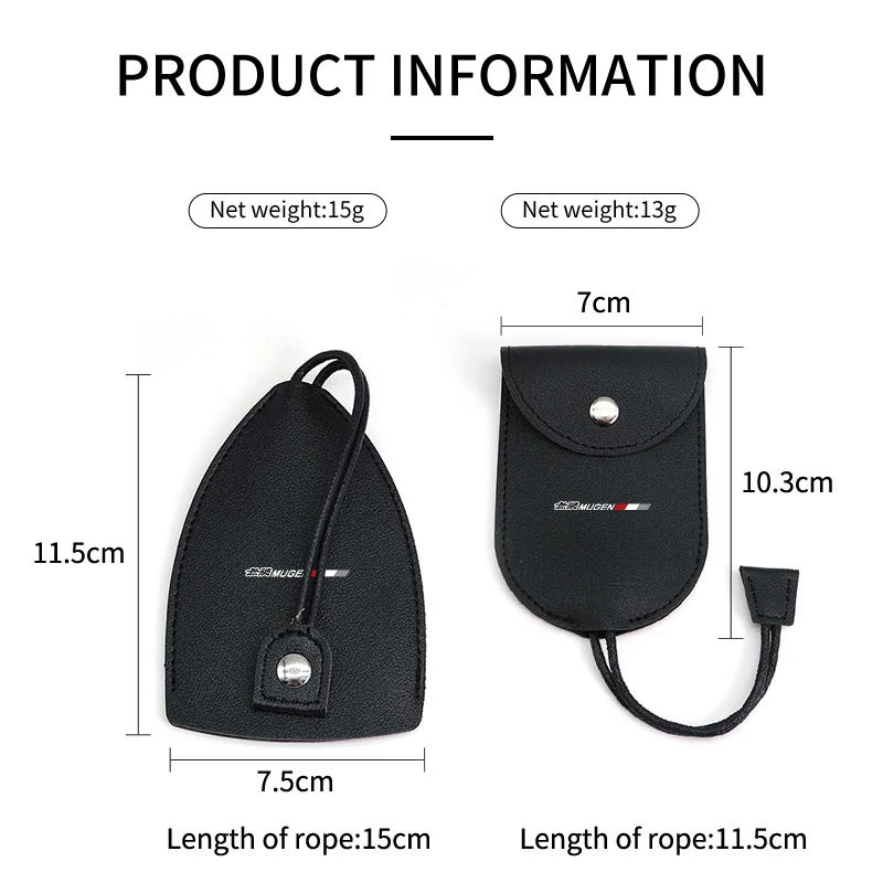 Чехол для автомобильного ключа кожаный чехол ключей Honda Mugen Power Civic 5D Accord 8 CRV Fit TypeR