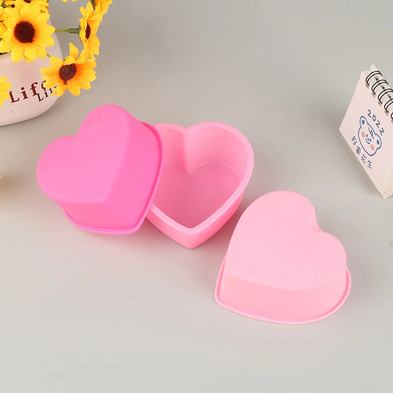 

3 Inch 8cm Heart Mousse Chocolate Mold Silicone Cake Molds Cake Bakeware Baking Pan