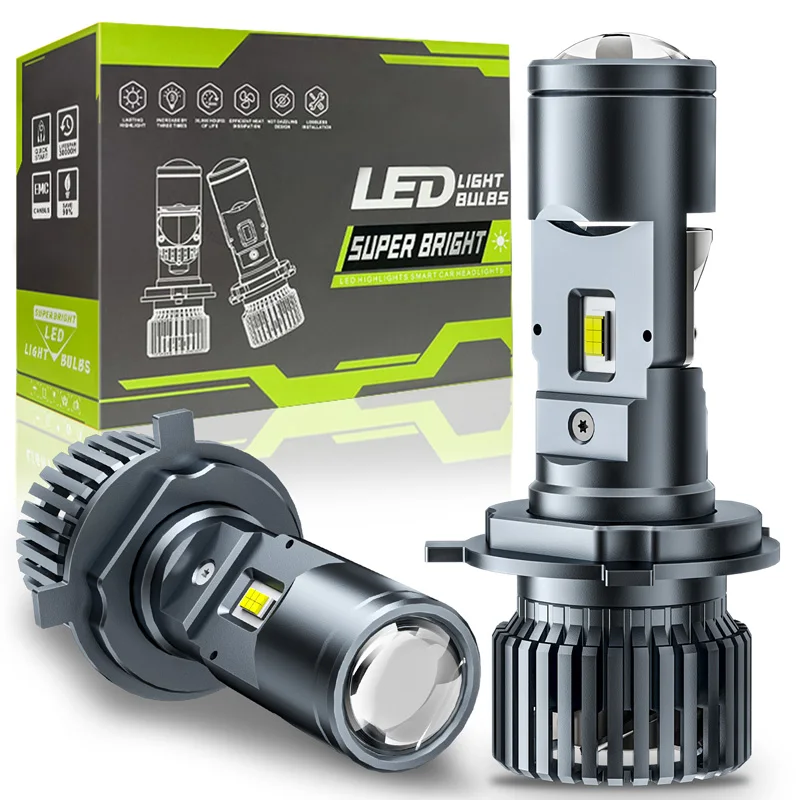 

New H4 LED Canbus Auto Headlamp Mini Projector Lens Automobles Bulb 52000LM Led Conversion Kit Hi/Lo 110W 6000K LHD RHD 12V 24V