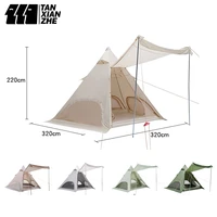 instant setup family camping tent large double layer waterproof tipi tents 3 4 person room teepee tent