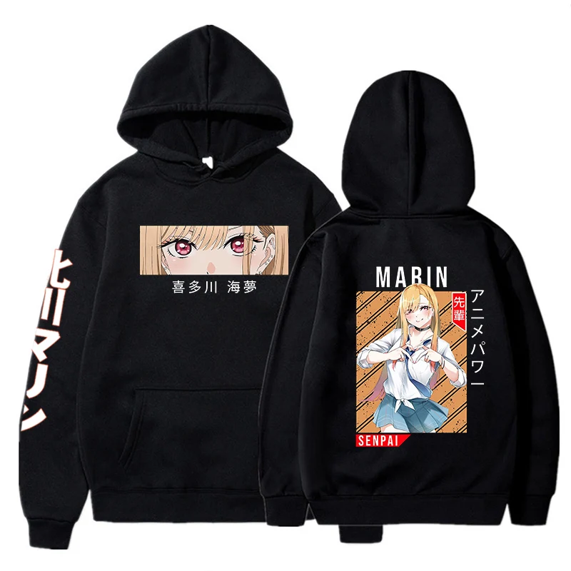 

Winter Anime My Dress-Up Darling Hoodies Women Sweatshirt Harajuku Marin Kitagawa Print Hooded Aesthetic Hoody Spring Streetwear