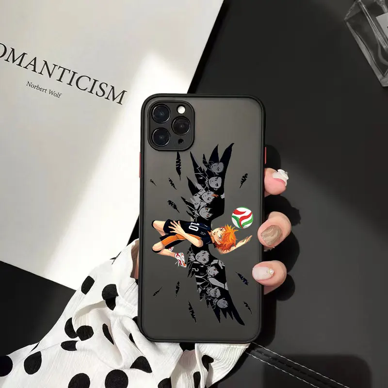 Фото Чехлы для телефонов Oya Haikyuu матовые для iPhone 12 13 Mini 11 12 13 Pro XR XS Max 6 6s 7 8 Plus прозрачная задняя крышка из поликарбоната с рисунком аниме №5