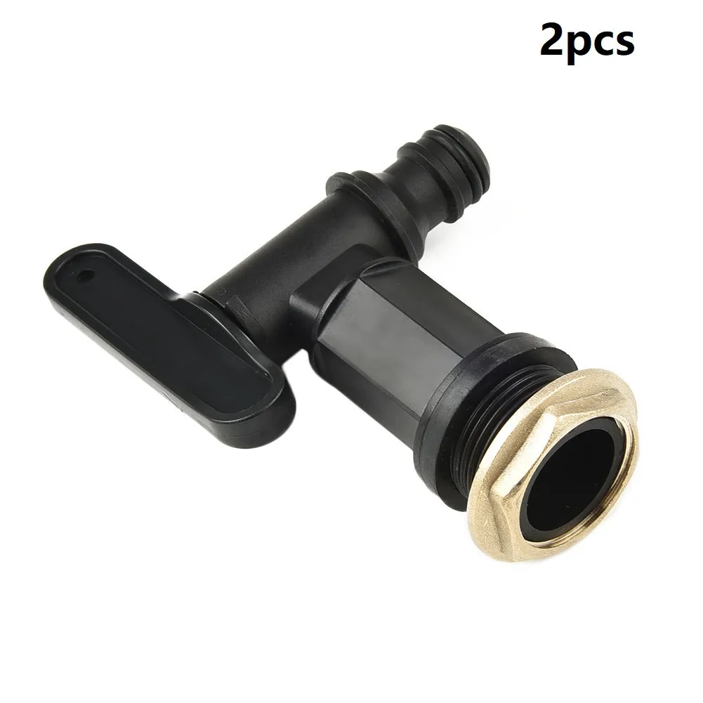

1/2pcs Water Butt Tap 3/4 \\\" 60mm For General Ton Barrel Ball Valve Plastic Replacement