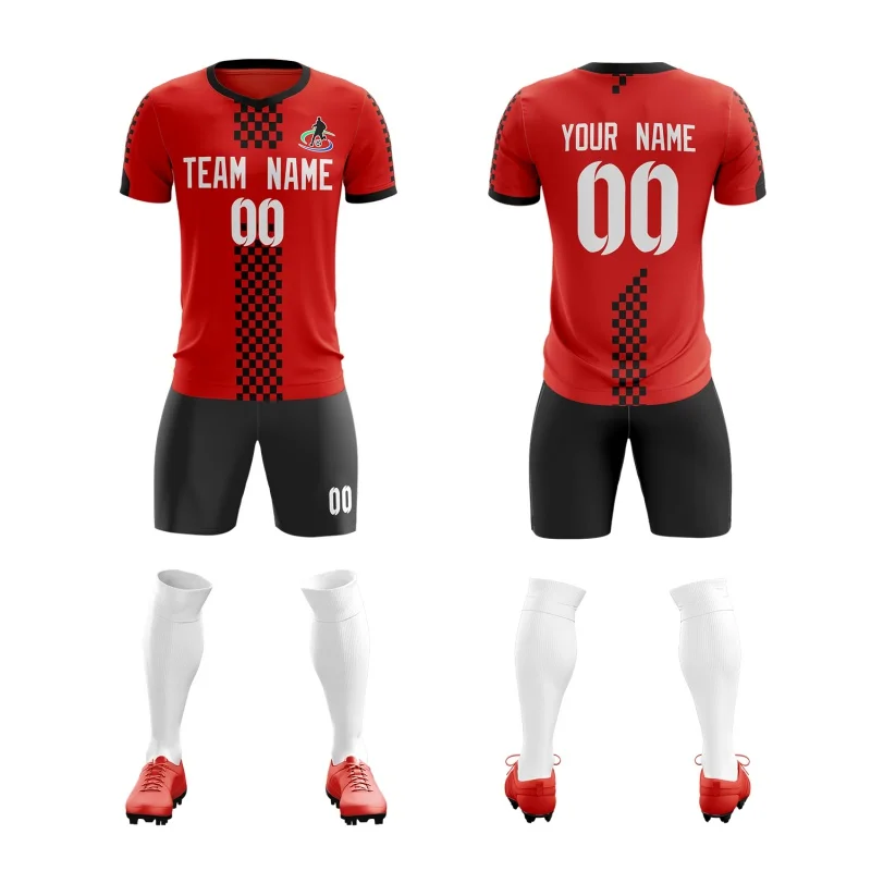 

2022 New Custom Soccer Sets for Player/Team Printed Team Name/Number/Logo Sports Sleeve Jersey Uniform for Men/Women