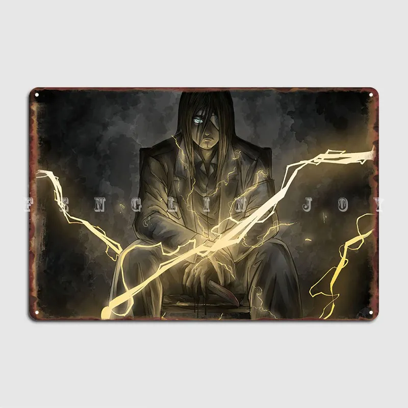 

Eren Yeager Metal Plaque Poster Poster Pub Pub Garage Decoration Tin Sign Poster