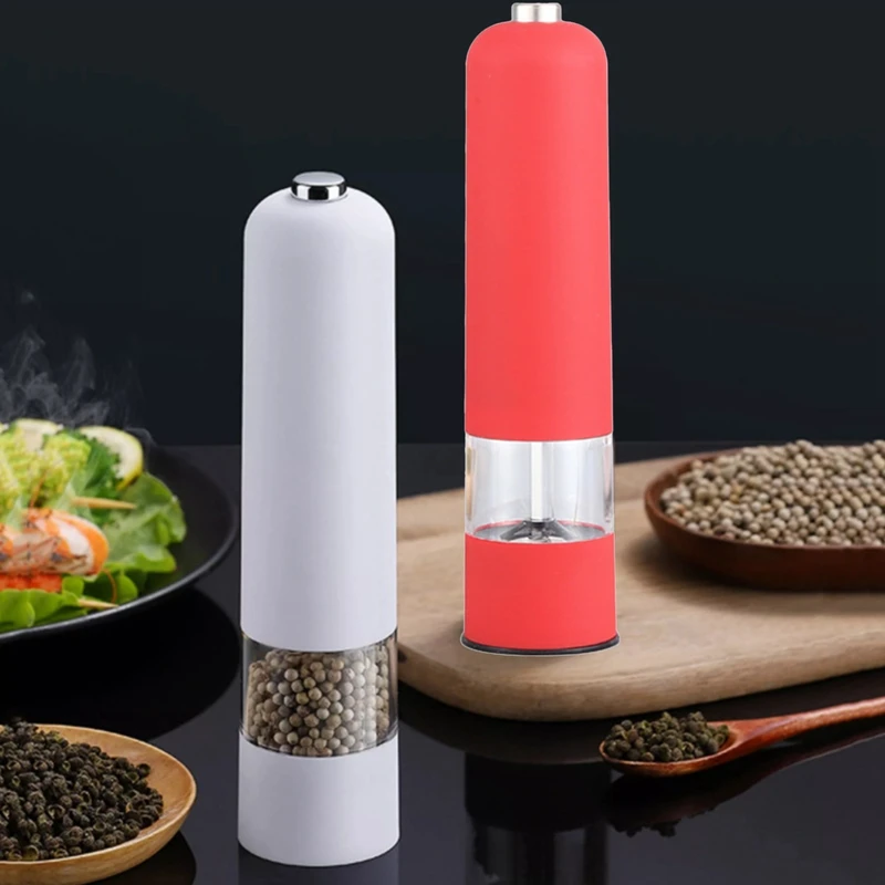 ABHG Electric Automatic Pepper Salt Mill Spice Grinder Kitchen Tools Accessories Seasoning Bottle