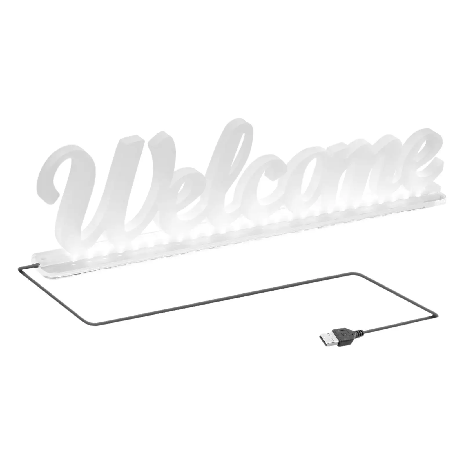

Neon Welcome Signs Decorative USB Operated Creative Transparent Atmosphere Lights Night Lamp for Pub Bar Store Art Lights