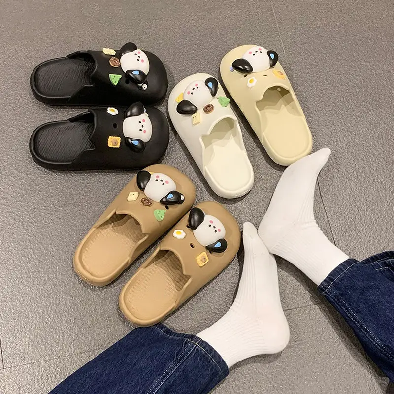 

Summer New Fashion Sanriode Pachacco Thick Bottom Package Head Cave Shoes Cartoon Cute Girl Soft Non-Slip Hundred with Sandals