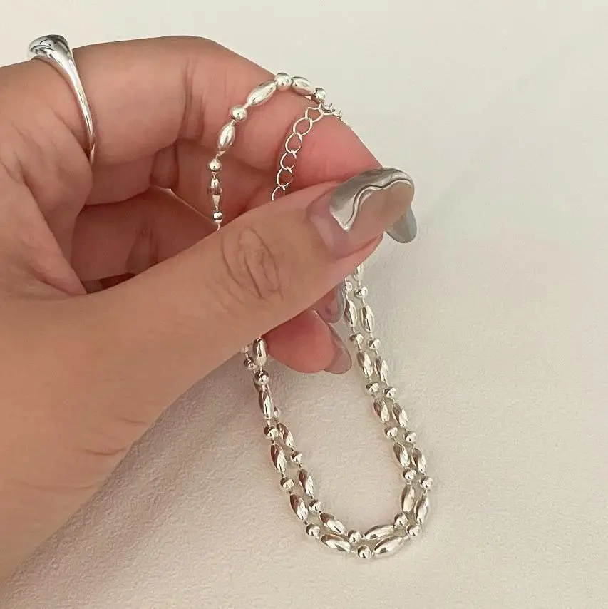 

100% оригинальное женское серебряное ожерелье-чокер с жемчужными бусинами в виде оливковой звёздочки
