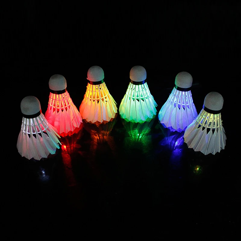 

4 Pcs/Box Lighting Badminton Foam Ball Head Luminous Colorful Outdoor Sports