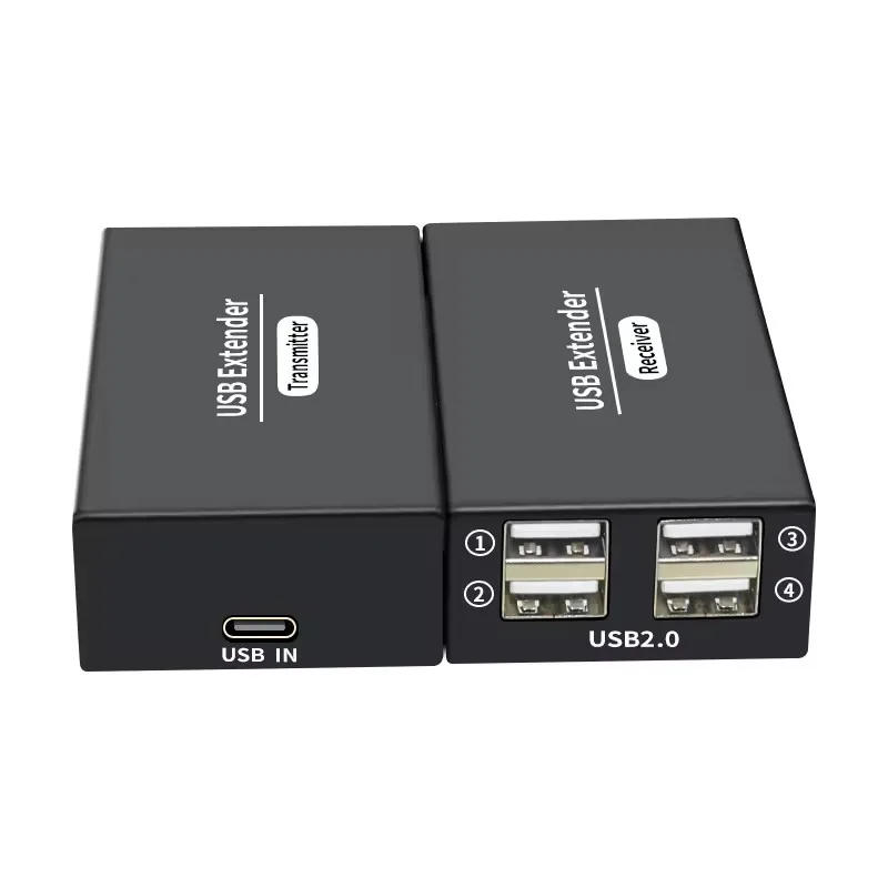 Фото Удлинитель USB2.0 через Ethernet RJ45 Cat6, удлинитель UTP, 4 порта, концентратор USB 2.0, разветвитель для клавиатуры, мыши, принтера, U-диска №4