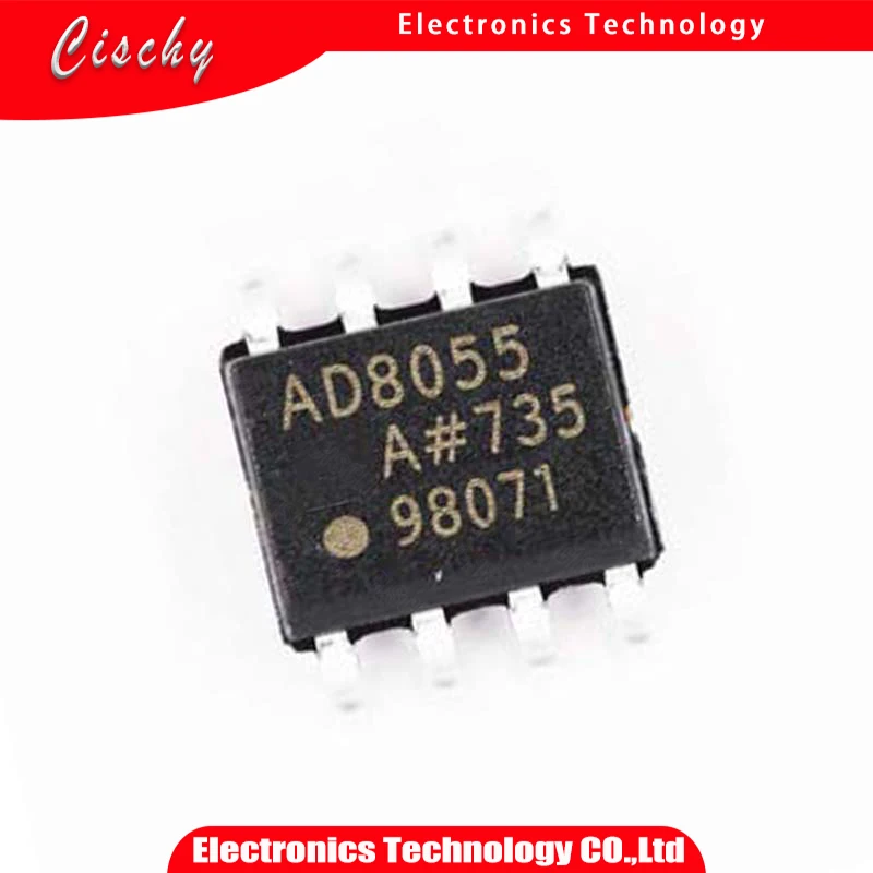 

5 шт. AD8055AR лапками углублением SOP-8 AD8055 SOP8 AD8055ARZ стандартного режима работы