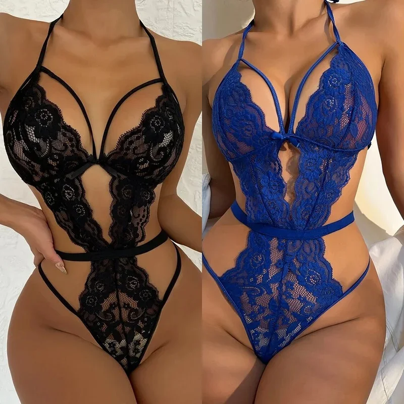 2024 женское сексуальное нижнее белье прозрачное кружевное платье эротическое