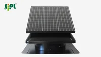 roof vent solar panel power system ac/dc adapter nonstop Roof Vent fan Solar Powered Ventilation Fan