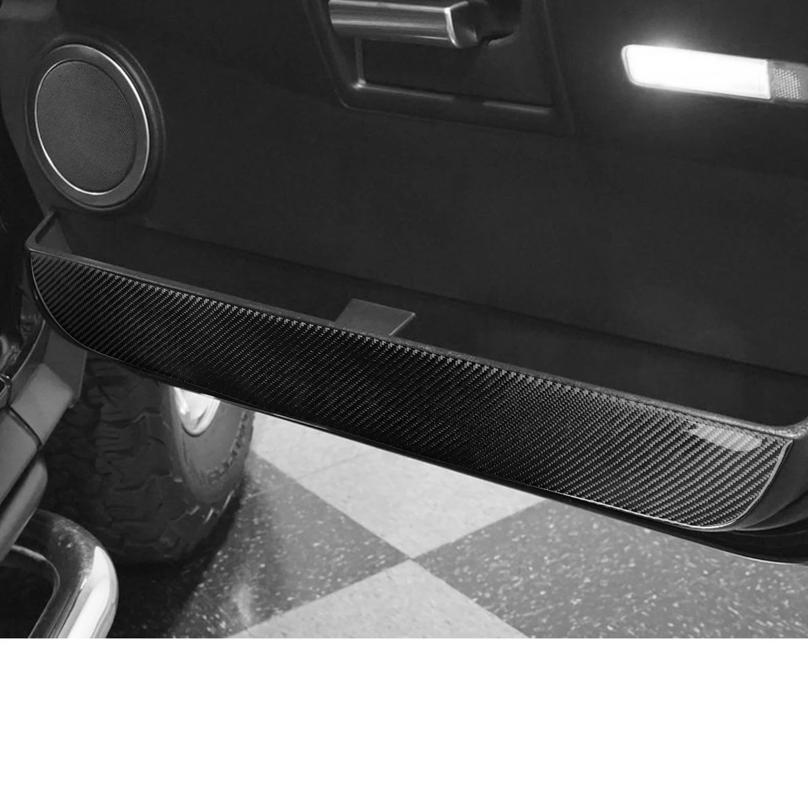 Фото Декоративные наклейки из настоящего карбона для Hummer H2 2003-2007, 2012-2018, защита дверных панелей от царапин, аксессуары для интерьера автомобиля. №5