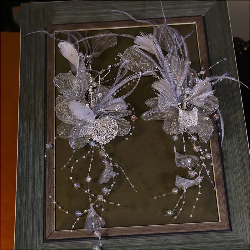 NiuShuya супер фея корейский лес серая Марля стандартное кружево перо ручной работы