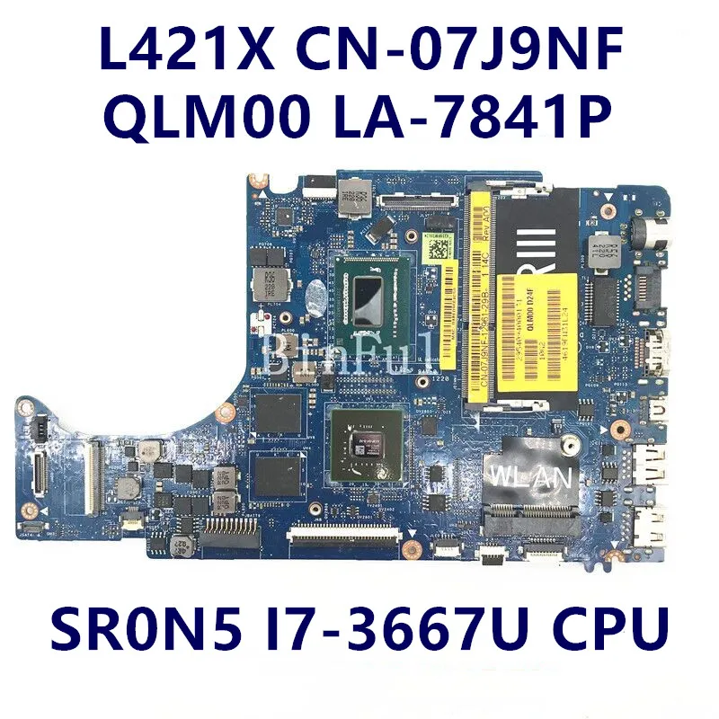 

CN-07J9NF 07J9NF 7J9NF Mainboard For DELL XPS L421X Laptop Motherboard QLM00 LA-7841P With SR0N5 I7-3667U CPU 100%Full Tested OK