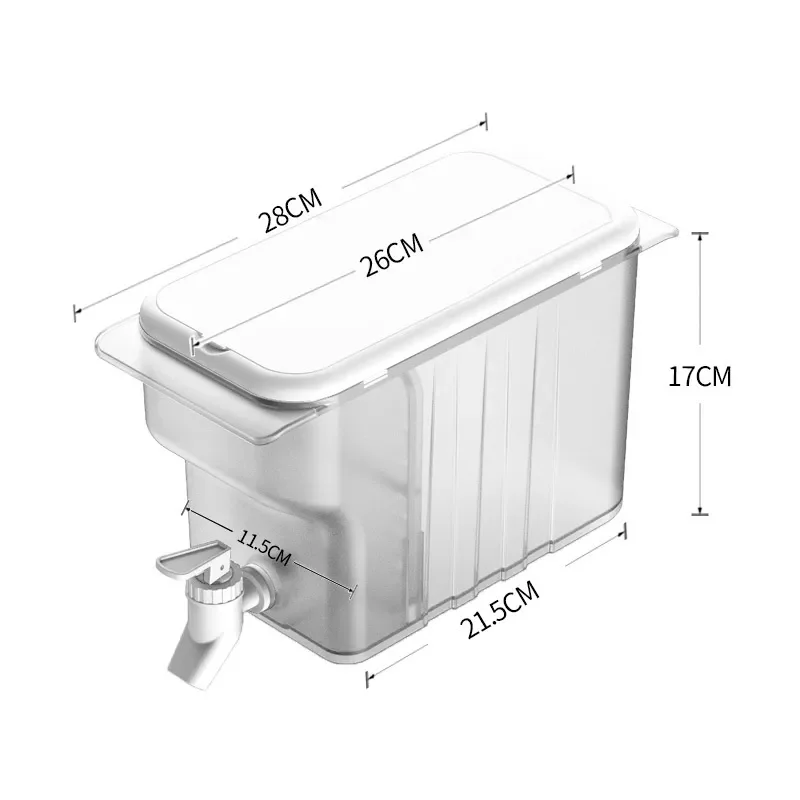 

2022With Faucet Cold Ice Water Cool Bucket Food-grade PP Water Bottle Refrigerator Drink Supplies Ice Water Teapot