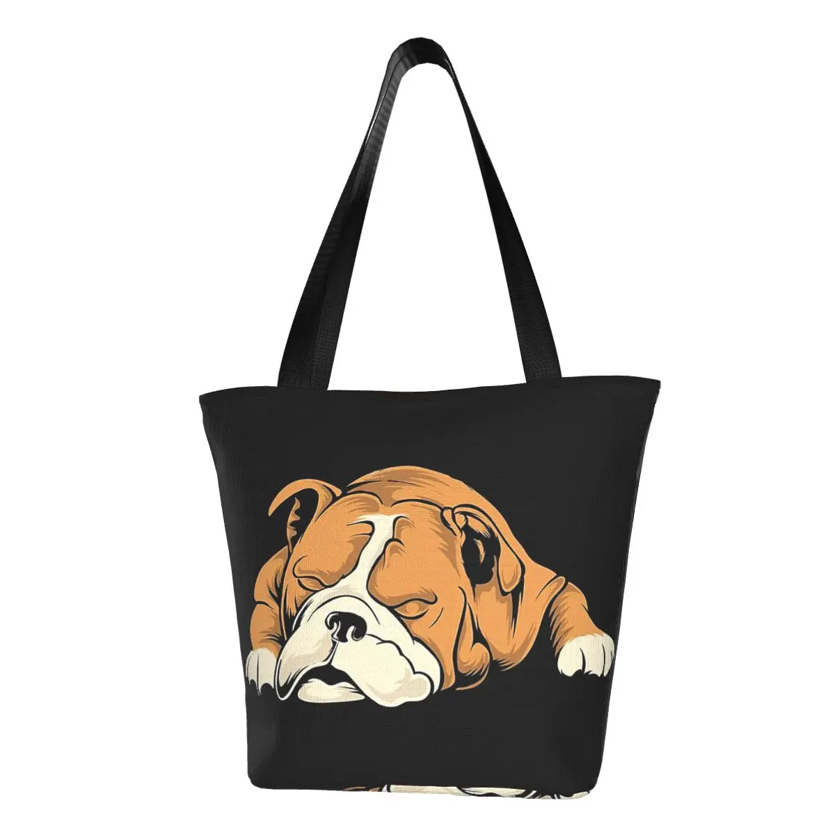 English Bulldog Shopping Bag Aesthetic Cloth Outdoor Handbag Female Fashion Bags