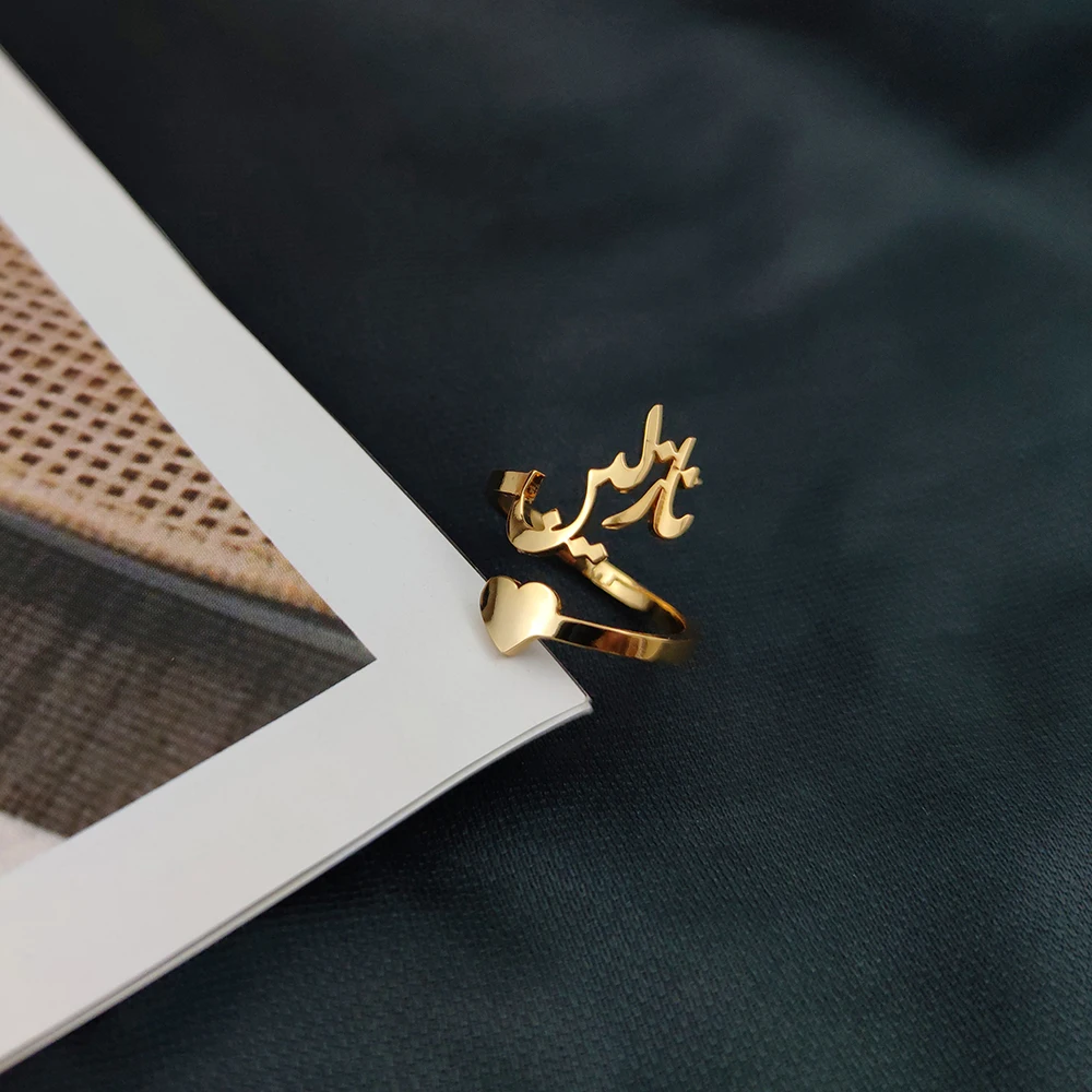 Арабское Золотое кольцо с именем на заказ для женщин персонализированные