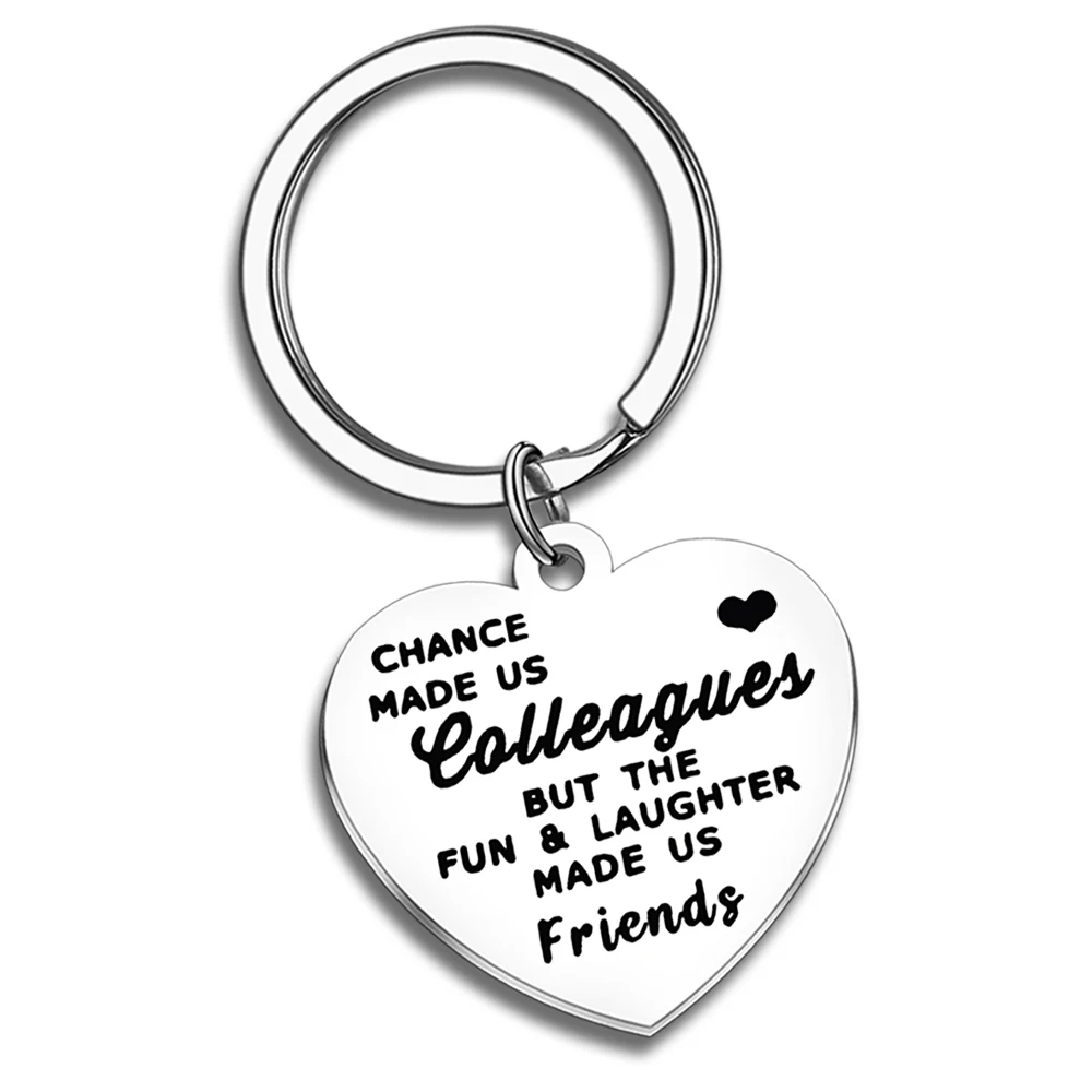 

Брелок из нержавеющей стали, подвеска в форме сердца, ювелирные изделия, подарок для коллег, сувениры с отставкой для коллег